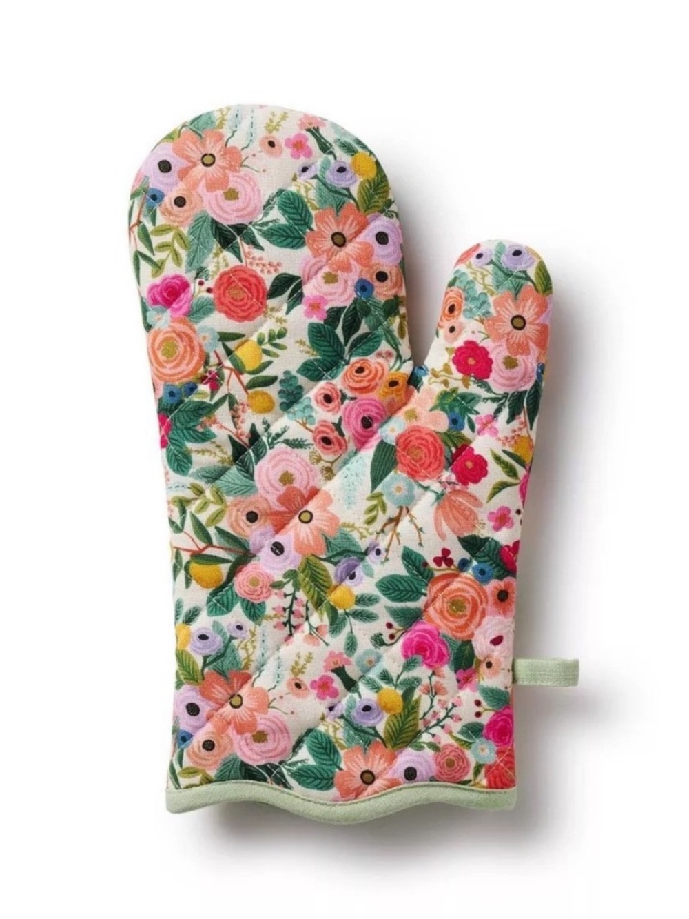 ❤️… Rifle Paper Co. Floral Garden Party Quilted Oven Mitt - Multicolor